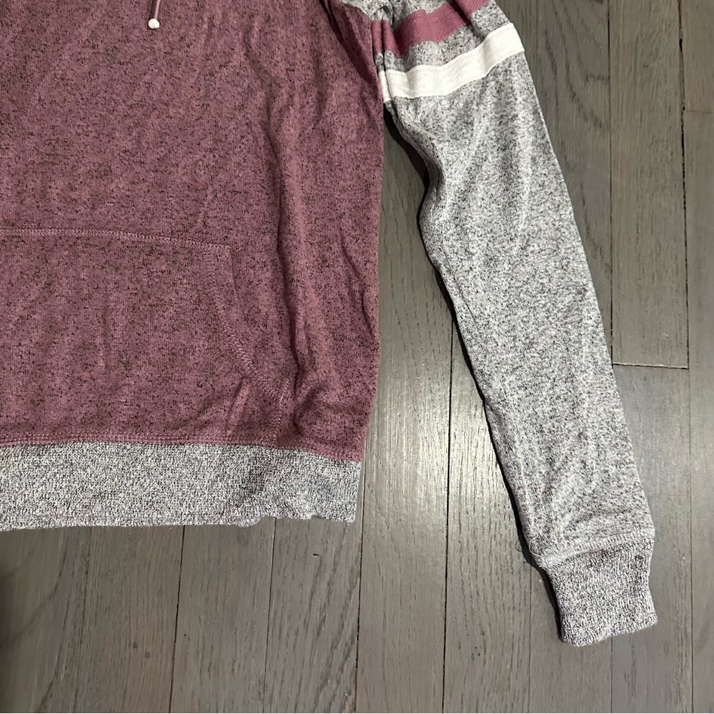 Inspired Hearts Funnel Neck Faux Fur Long Sleeve Lightweight Sweatshirt - Picture 6 of 7